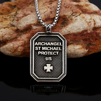 FREE Today: Classic Style St. Michael the Archangel Protection Stainless Steel Pendant Necklace