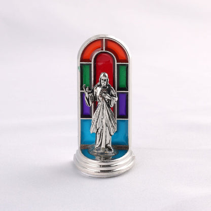 FREE Today: 6pcs/set Church Stained Glass Style Saint Icon Divine Grace Statue Dekstop Ornament