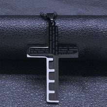 FREE Today: Modern Tri-Color Lord's Prayer Cross Necklace: A Timeless Symbol of Holy