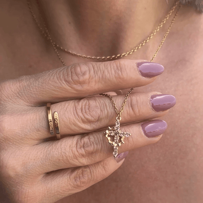 FREE Today: Modern Crowned in Faith Cross Necklace, Earrings