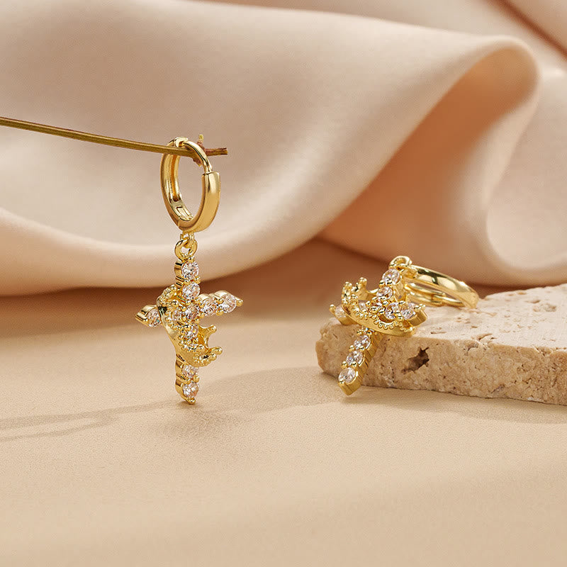 FREE Today: Modern Crowned in Faith Cross Necklace, Earrings