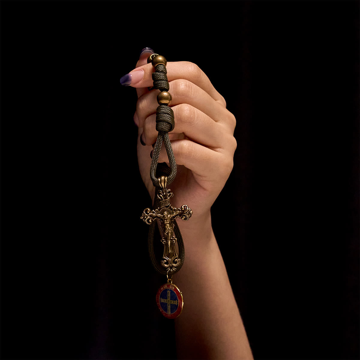 FREE Today: St. Benedict Protection All-Place Portable Bronze Beads Nylon Cord Pocket Rosary