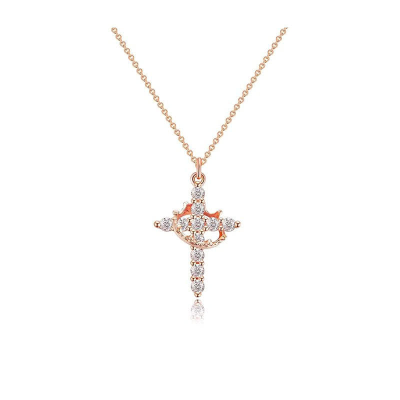 FREE Today: Modern Crowned in Faith Cross Necklace, Earrings
