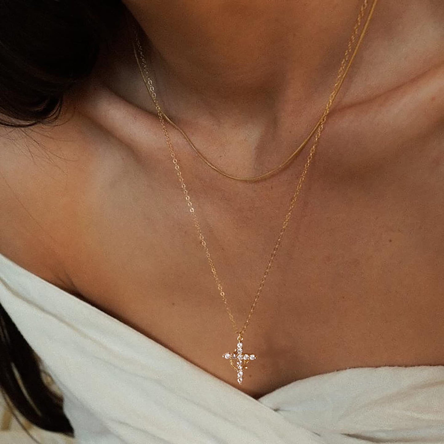 FREE Today: Modern Crowned in Faith Cross Necklace, Earrings
