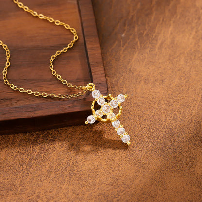 FREE Today: Modern Crowned in Faith Cross Necklace, Earrings