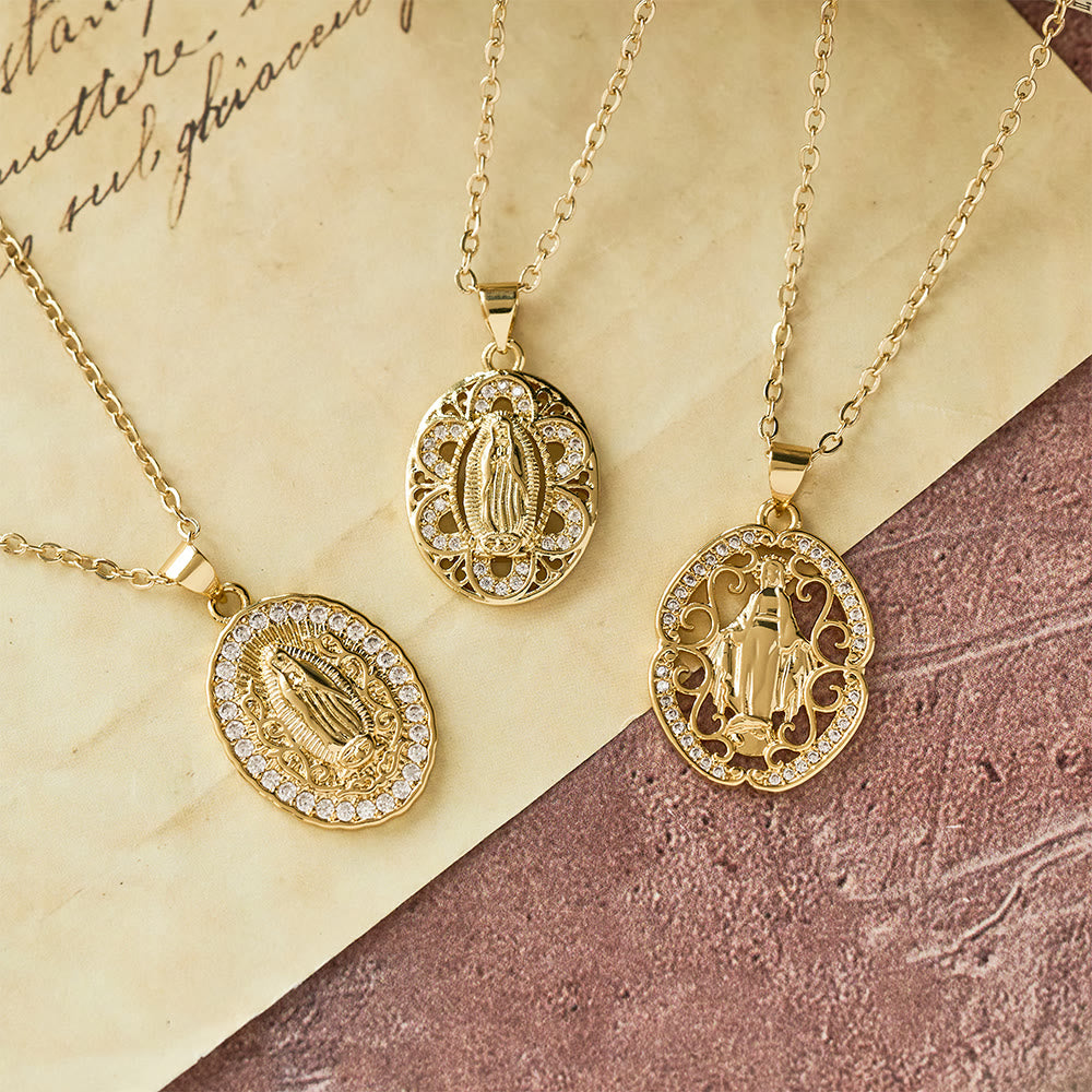 FREE Today: Our Lady Three-Design Necklace: Steady Companion for Quiet Routines