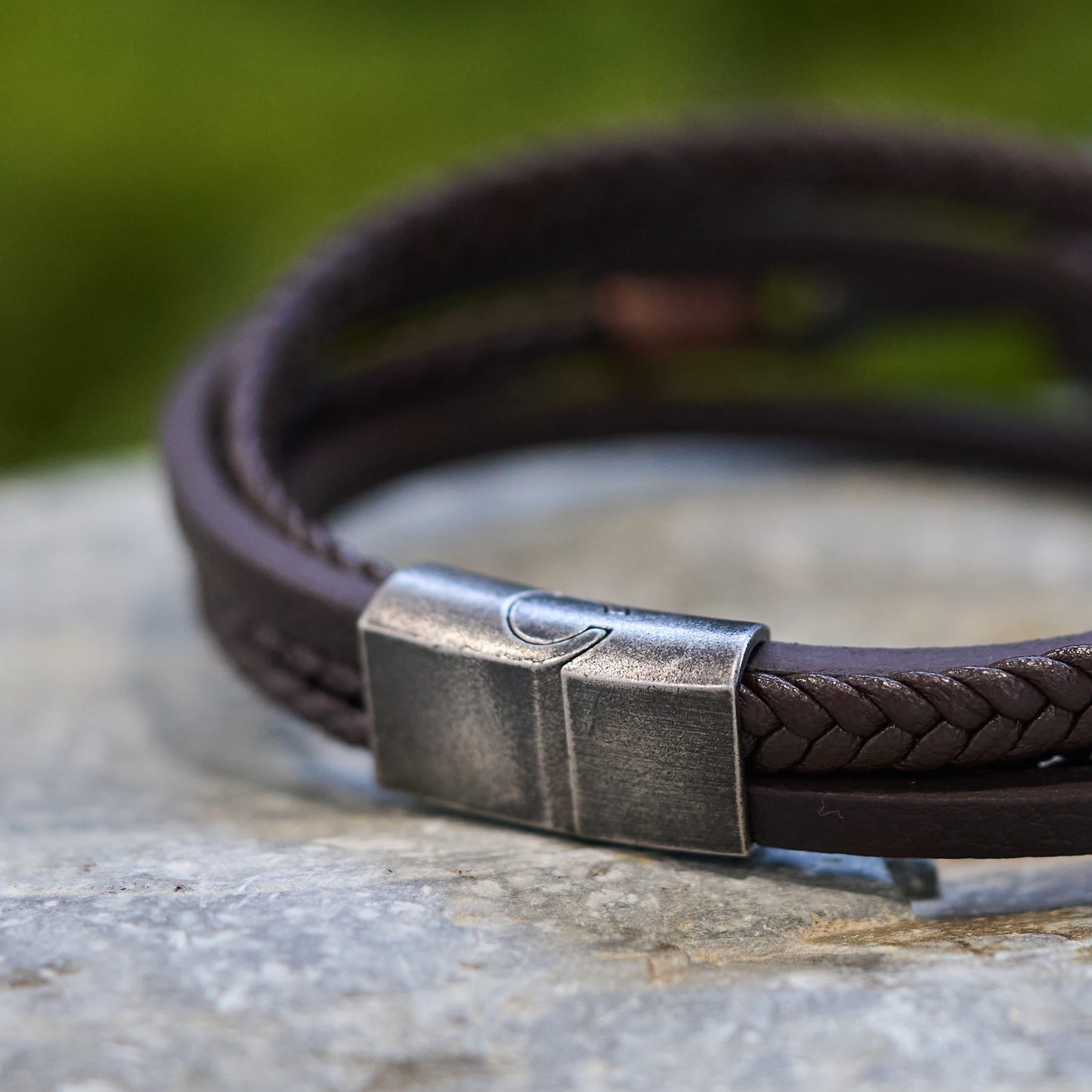 FREE Today: Tri - Color Stainless Steel Cross & Braided Leather Fashion Bracelet