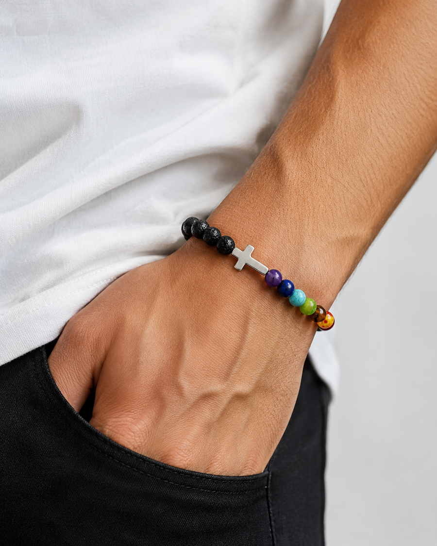 Unity Black Cross Bracelet