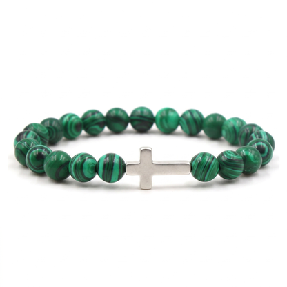 Forest Green Cross Bracelet - 30% OFF