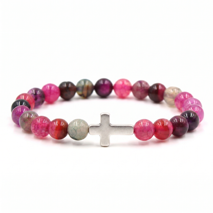 Rose Garden Cross Bracelet - 30% OFF
