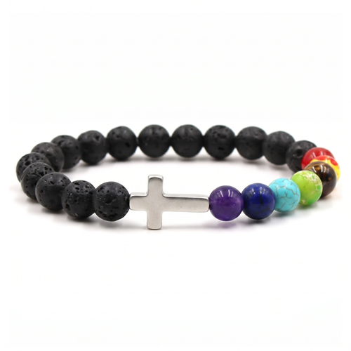 Unity Black Cross Bracelet