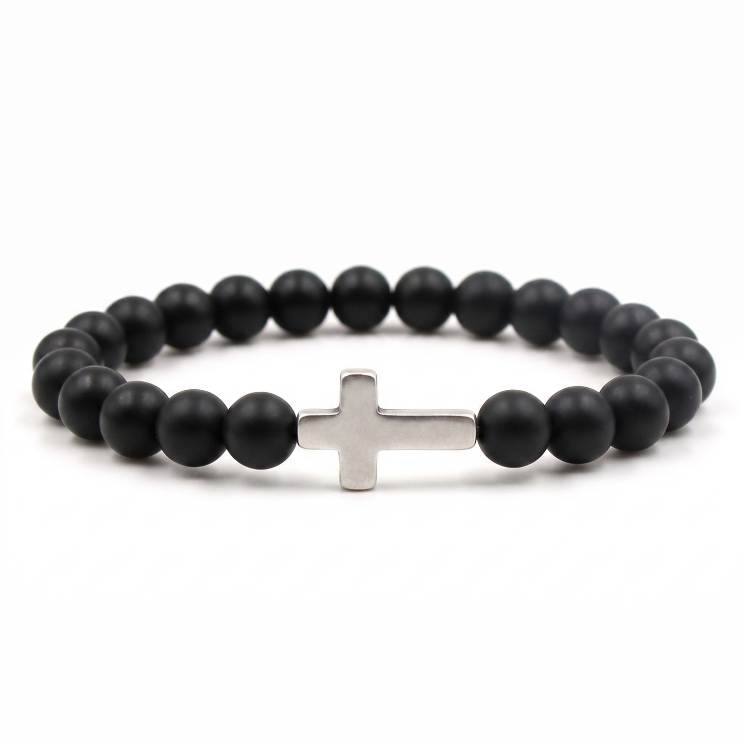 Onyx Black Cross Bracelet - 30% OFF
