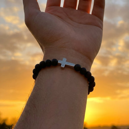 Onyx Black Cross Bracelet - 30% OFF