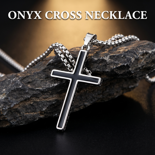 Onyx Cross Necklace VIP